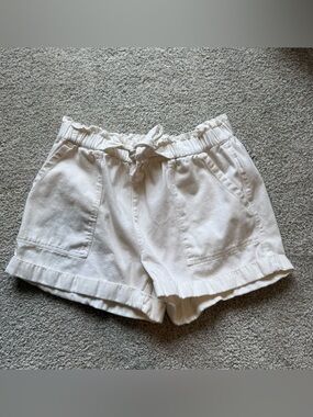 Aerie Tan Paper Bag Shorts with Tie Waist Size M